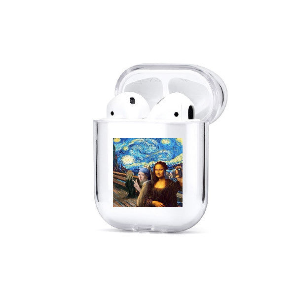 Transparent painted earphone sleeve