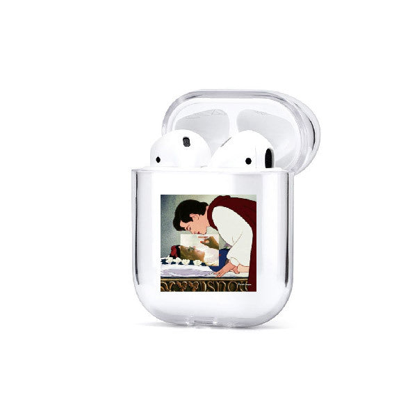 Transparent painted earphone sleeve